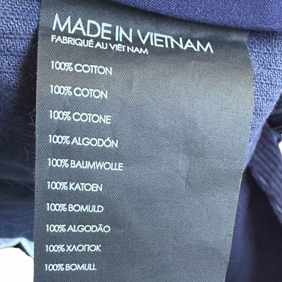 Club Monaco Navy Blue Wide Leg Corduroy Pants Women’s Size 6 Velvet Mid Waist - Picture 6 of 6